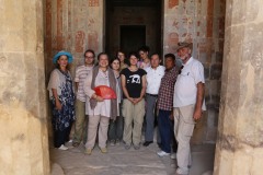 Odwiedziny Sylvie Cauville i Isabelli Solimann w Kaplicy Hathor, fot. K. Brzoza