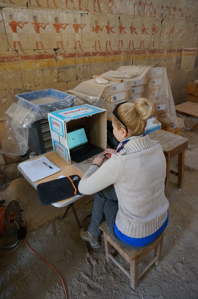 Sarah Fortune during work at the Temple